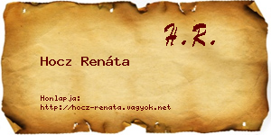 Hocz Renáta névjegykártya